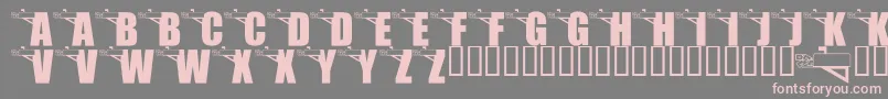 フォントLmsYouveGotMail – 灰色の背景にピンクのフォント