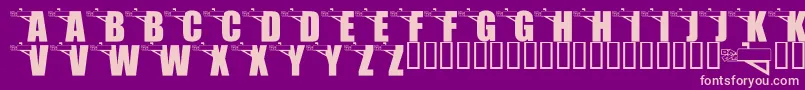 Fonte LmsYouveGotMail – fontes rosa em um fundo violeta