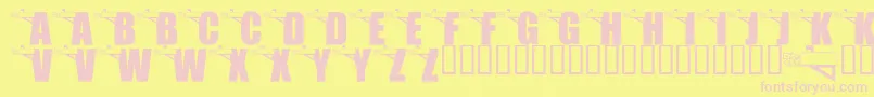 LmsYouveGotMail Font – Pink Fonts on Yellow Background
