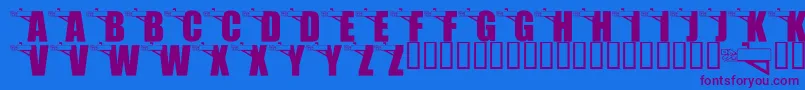 LmsYouveGotMail Font – Purple Fonts on Blue Background