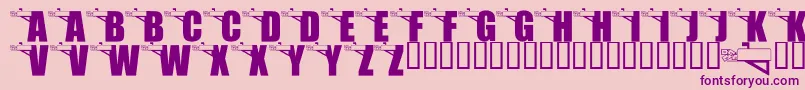 LmsYouveGotMail-fontti – violetit fontit vaaleanpunaisella taustalla