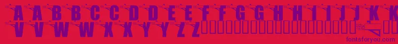 Police LmsYouveGotMail – polices violettes sur fond rouge
