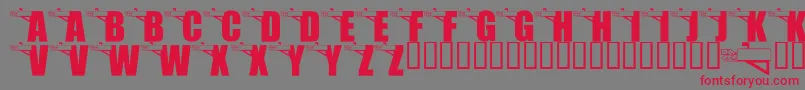 LmsYouveGotMail-Schriftart – Rote Schriften auf grauem Hintergrund