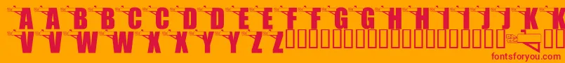 LmsYouveGotMail Font – Red Fonts on Orange Background