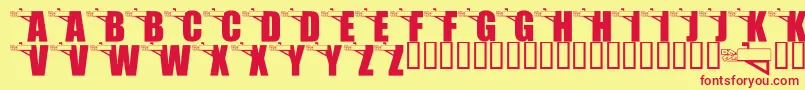 フォントLmsYouveGotMail – 赤い文字の黄色い背景