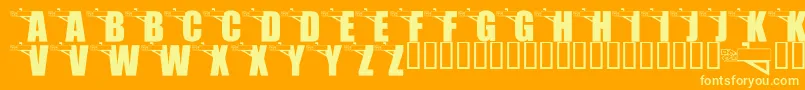 Шрифт LmsYouveGotMail – жёлтые шрифты на оранжевом фоне