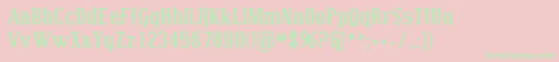 Coving03 Font – Green Fonts on Pink Background