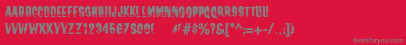 Channeltuning Font – Gray Fonts on Red Background