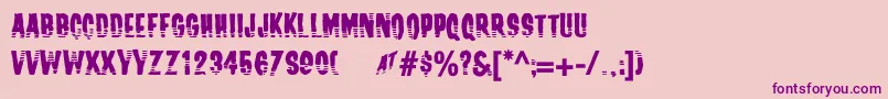 Channeltuning Font – Purple Fonts on Pink Background