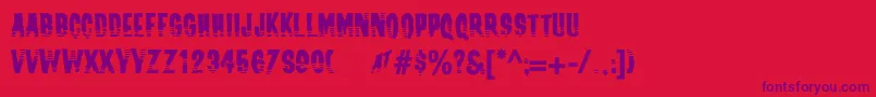Channeltuning Font – Purple Fonts on Red Background