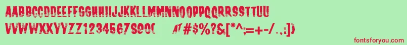Channeltuning Font – Red Fonts on Green Background