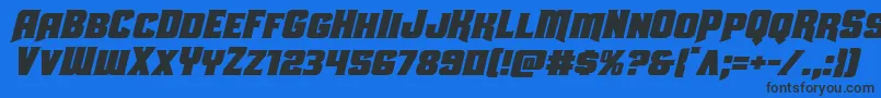 Uniongrayital Font – Black Fonts on Blue Background