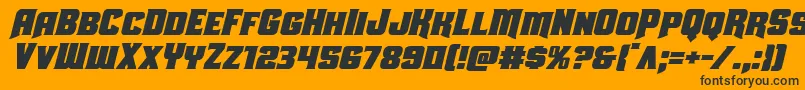 Uniongrayital Font – Black Fonts on Orange Background