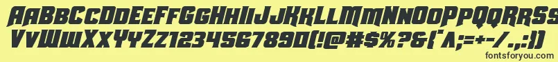 Uniongrayital Font – Black Fonts on Yellow Background