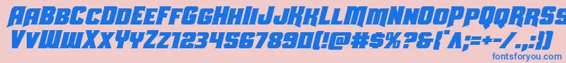 Uniongrayital Font – Blue Fonts on Pink Background