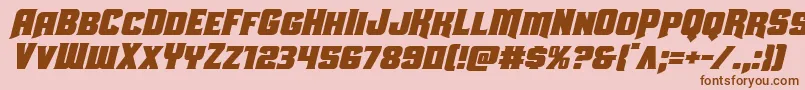 Uniongrayital Font – Brown Fonts on Pink Background