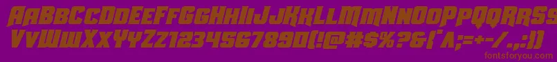 Uniongrayital Font – Brown Fonts on Purple Background