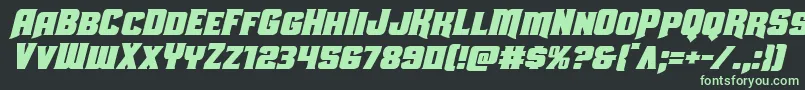 Uniongrayital Font – Green Fonts on Black Background