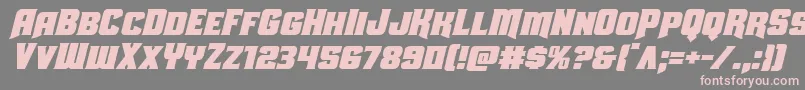 フォントUniongrayital – 灰色の背景にピンクのフォント