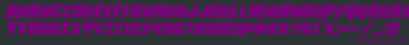 Uniongrayital Font – Purple Fonts on Black Background