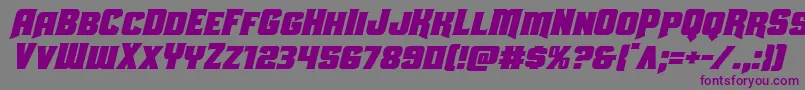 Uniongrayital Font – Purple Fonts on Gray Background