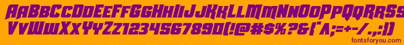 Uniongrayital Font – Purple Fonts on Orange Background