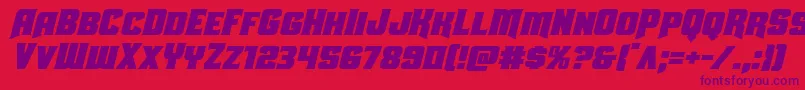 Uniongrayital Font – Purple Fonts on Red Background