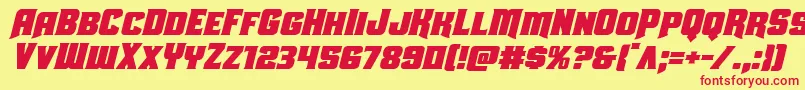 Uniongrayital Font – Red Fonts on Yellow Background