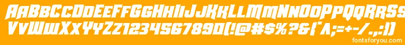 Uniongrayital Font – White Fonts on Orange Background