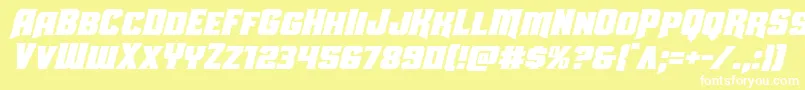 Uniongrayital Font – White Fonts on Yellow Background