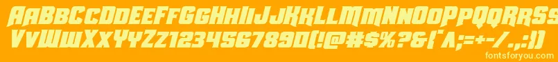 Uniongrayital-Schriftart – Gelbe Schriften auf orangefarbenem Hintergrund