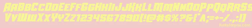 Uniongrayital Font – Yellow Fonts on Pink Background