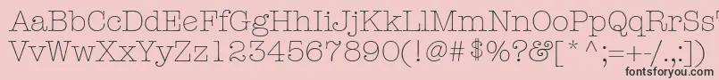 ItcAmericanTypewriterLtLightAlternate Font – Black Fonts on Pink Background