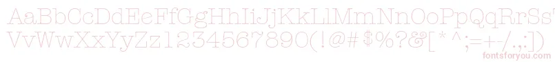 ItcAmericanTypewriterLtLightAlternate Font – Pink Fonts on White Background