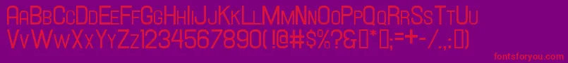 HallandaleSmallCapsJl Font – Red Fonts on Purple Background