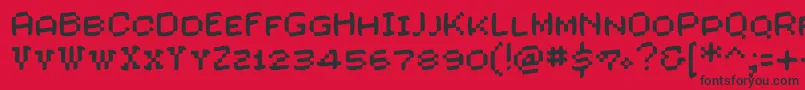 Wasascreenfont Font – Black Fonts on Red Background
