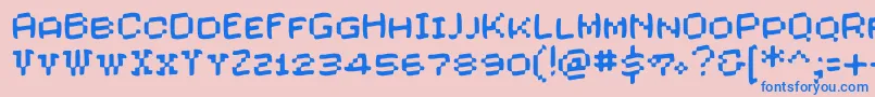 fuente Wasascreenfont – Fuentes Azules Sobre Fondo Rosa