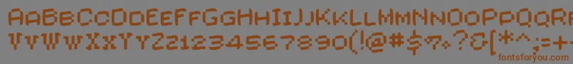 Wasascreenfont Font – Brown Fonts on Gray Background