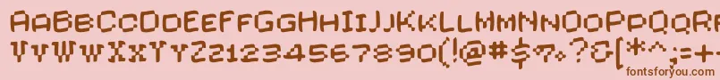 fuente Wasascreenfont – Fuentes Marrones Sobre Fondo Rosa