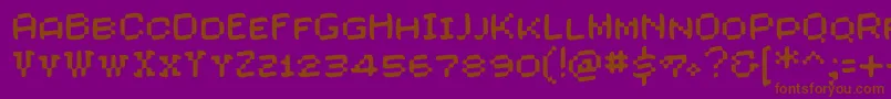 Wasascreenfont Font – Brown Fonts on Purple Background