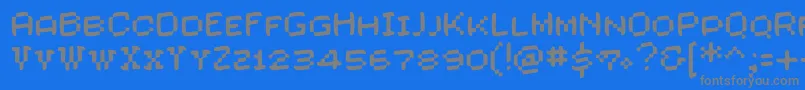Wasascreenfont-fontti – harmaat kirjasimet sinisellä taustalla