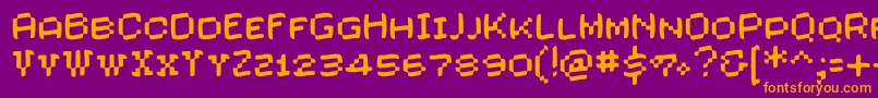 Wasascreenfont Font – Orange Fonts on Purple Background