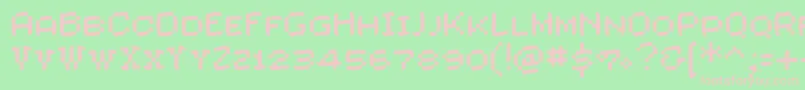 Wasascreenfont Font – Pink Fonts on Green Background