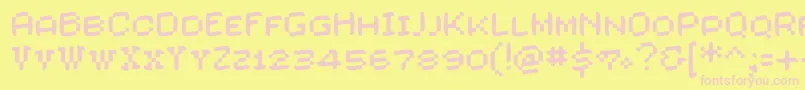 Wasascreenfont Font – Pink Fonts on Yellow Background