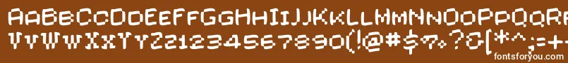 Wasascreenfont Font – White Fonts on Brown Background