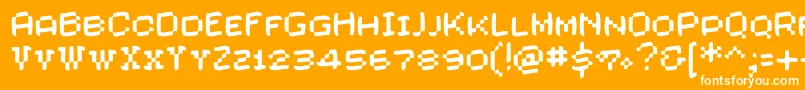 Wasascreenfont Font – White Fonts on Orange Background