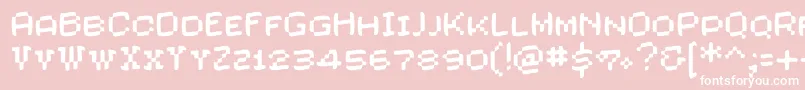 フォントWasascreenfont – ピンクの背景に白い文字