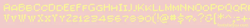 Wasascreenfont Font – Yellow Fonts on Pink Background