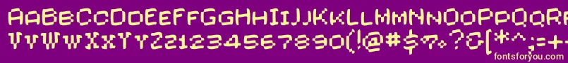 Wasascreenfont Font – Yellow Fonts on Purple Background