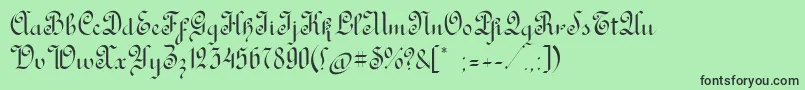 RondoAncienttwo Font – Black Fonts on Green Background